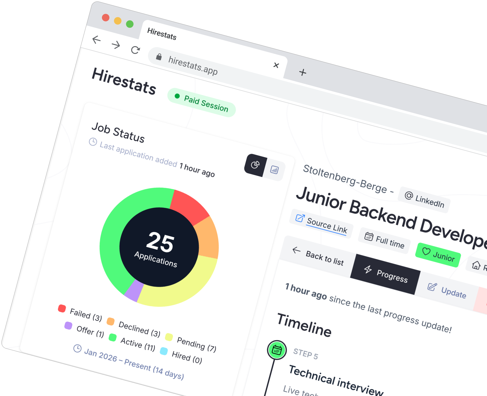 Job application tracking illustration